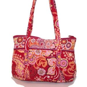 Vera Bradley Shoulder Tote Raspberry Frizz Bag